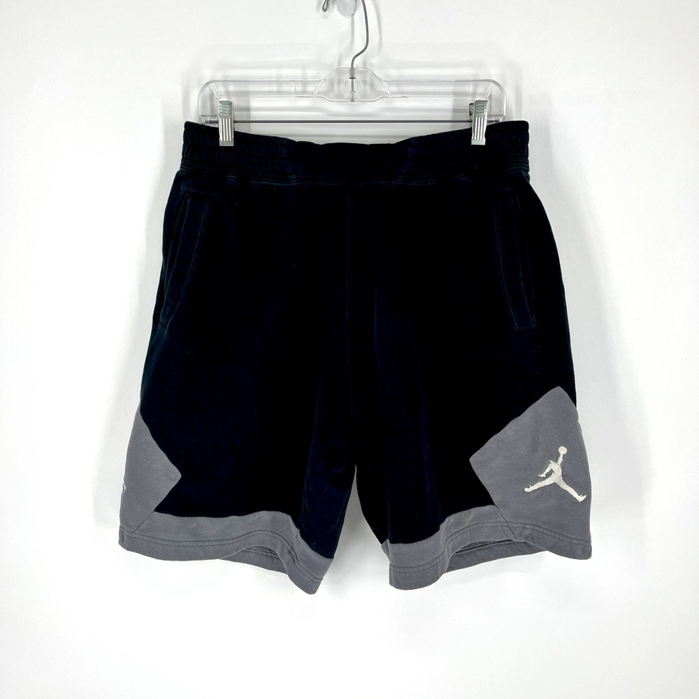 Air Jordan sweat shorts athleisure summer vintage Large black grey